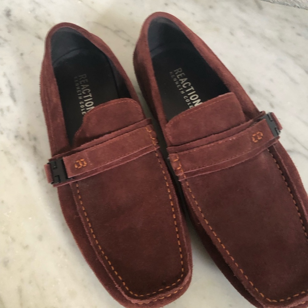 Kenneth Cole Reaction Sound Driver Suede Sz 10M lightly used color Toast